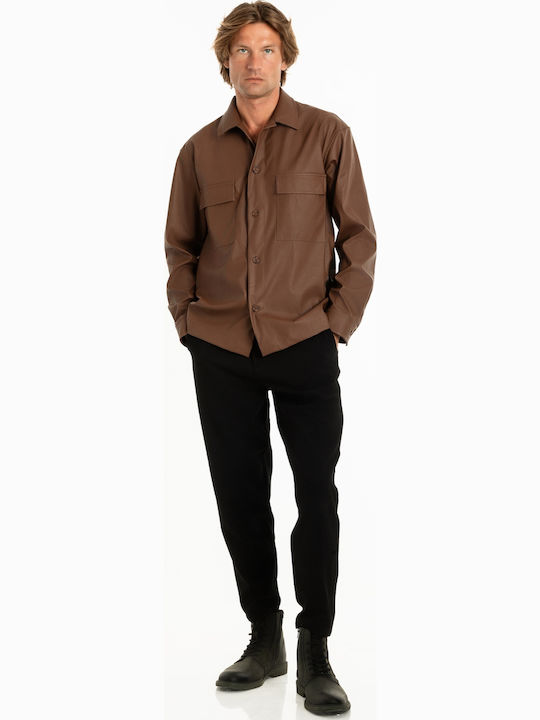 Дълъг Ръкав Overshirt Кафяв