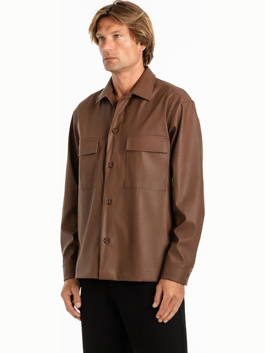 Дълъг Ръкав Overshirt Кафяв