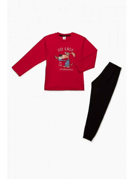Minerva Kids' Pajamas Winter Red Go easy in the morning