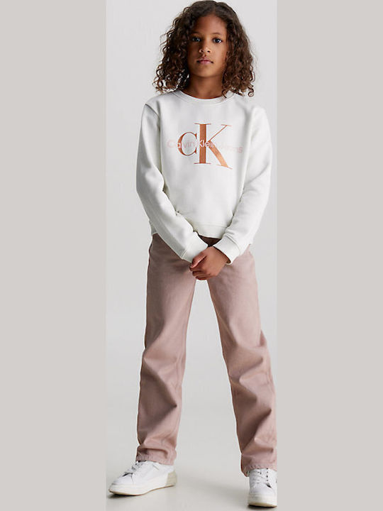 Kinderhemd Langarm Weiß Monogram