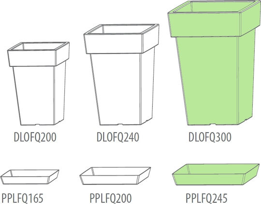 Prosperplast PPLFQ245 Πιάτο Γλάστρας Πλαστικό Anthracite 24.5x24.5εκ. PPLFQ245-S433