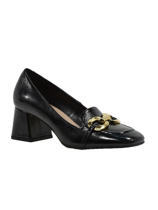 Fardoulis Leather Black Heels