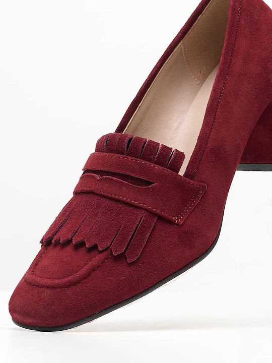 Mortoglou Din piele Pantofi cu toc Burgundy