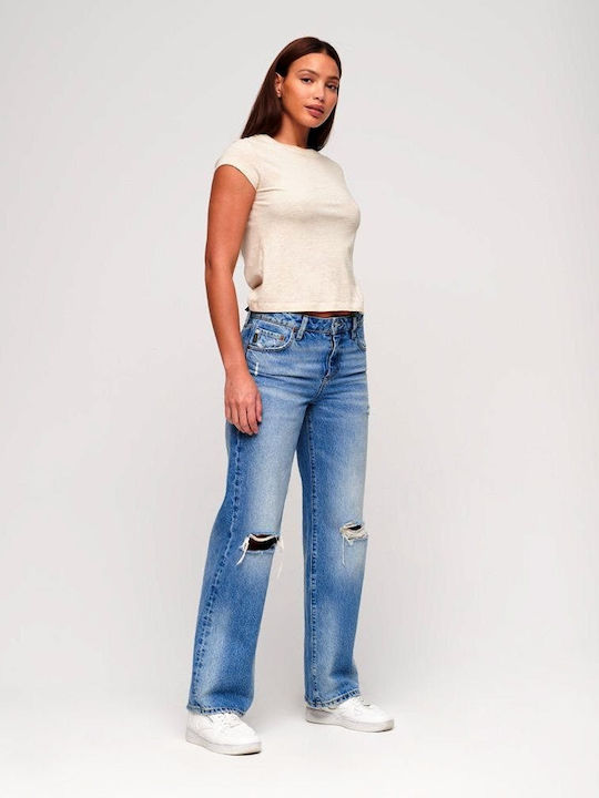 D1 Ovin Damenjeans Mittelhohe Taille