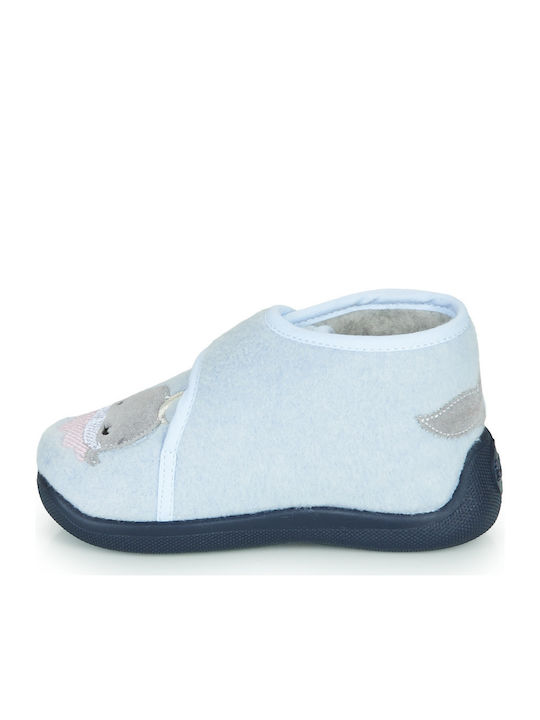 Kinderhausschuhe Stiefel Blau