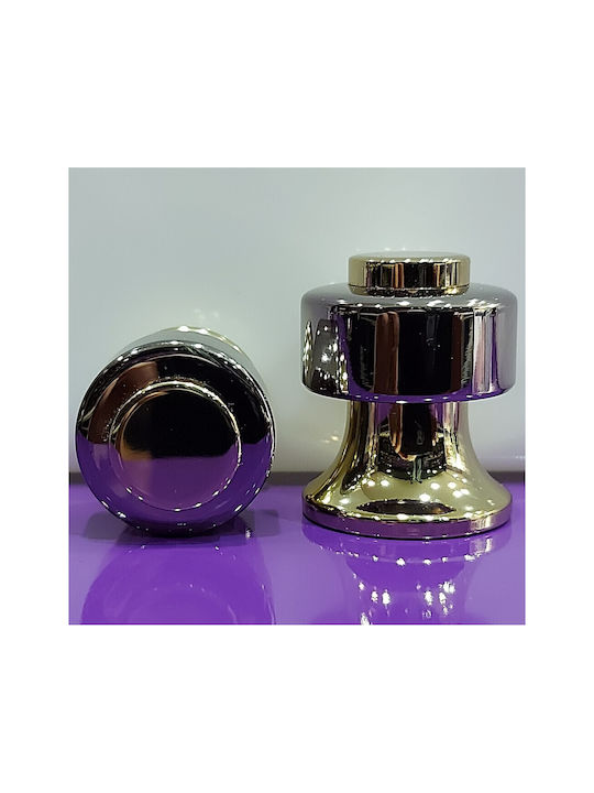 Eurofer Knob Furniture made of Metallic BLACK-GOLD-GLOSSY 25mm (Center Distance 25mm) 11375-000-BRZ2 1pcs