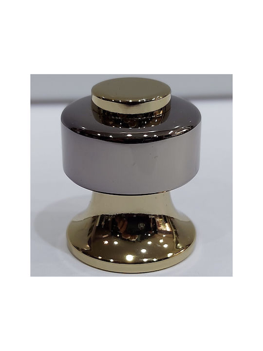 Eurofer Knob Furniture made of Metallic BLACK-GOLD-GLOSSY 25mm (Center Distance 25mm) 11375-000-BRZ2 1pcs