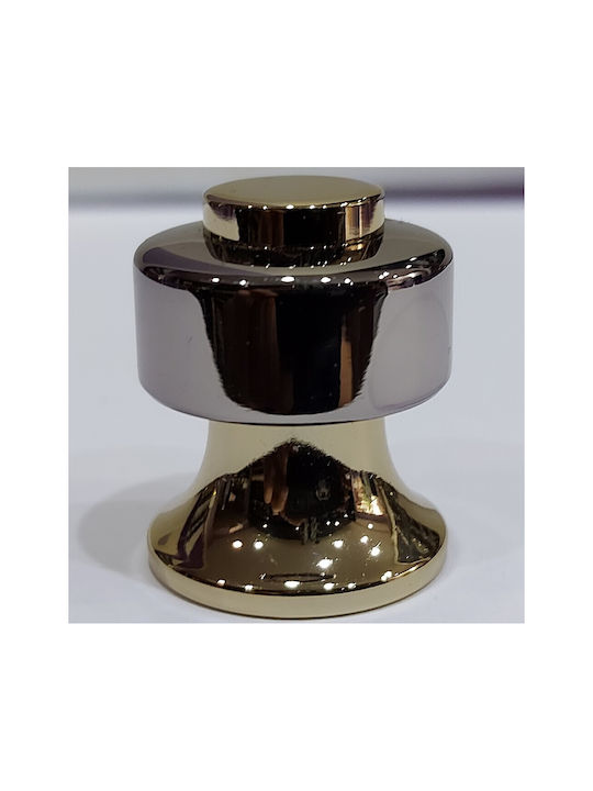 Eurofer Knob Furniture made of Metallic BLACK-GOLD-GLOSSY 25mm (Center Distance 25mm) 11375-000-BRZ2 1pcs