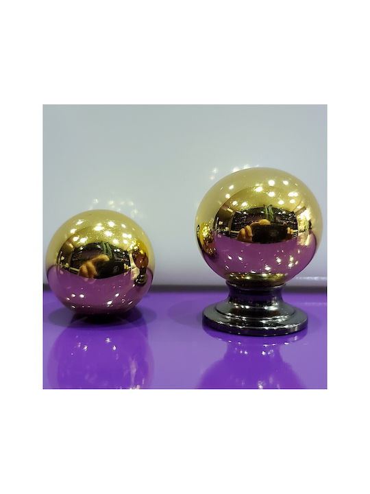 Eurofer Knob Furniture made of Metallic GOLD-BLACK 11378-000-BRZ2 1pcs