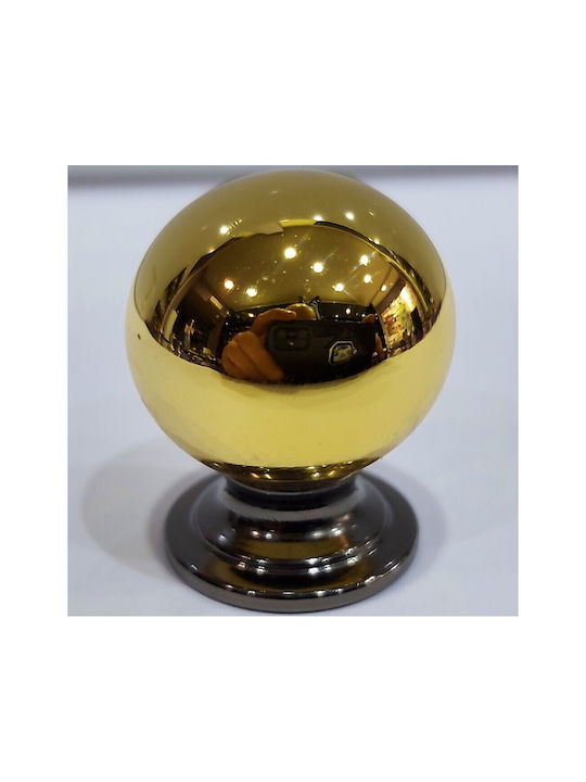 Eurofer Knob Furniture made of Metallic GOLD-BLACK 11378-000-BRZ2 1pcs