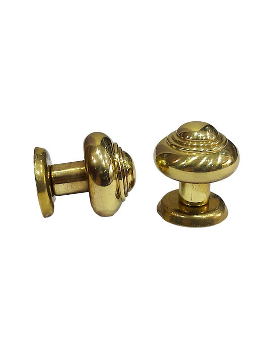 Eurofer Knob Furniture made of Metallic Gold-glossy 11389-000-BRZ2 1pcs