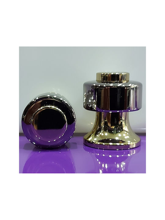 Eurofer Knob Furniture made of Metallic BLACK-GOLD-GLOSSY 25mm (Center Distance 25mm) 11375-000-BRZ2 1pcs