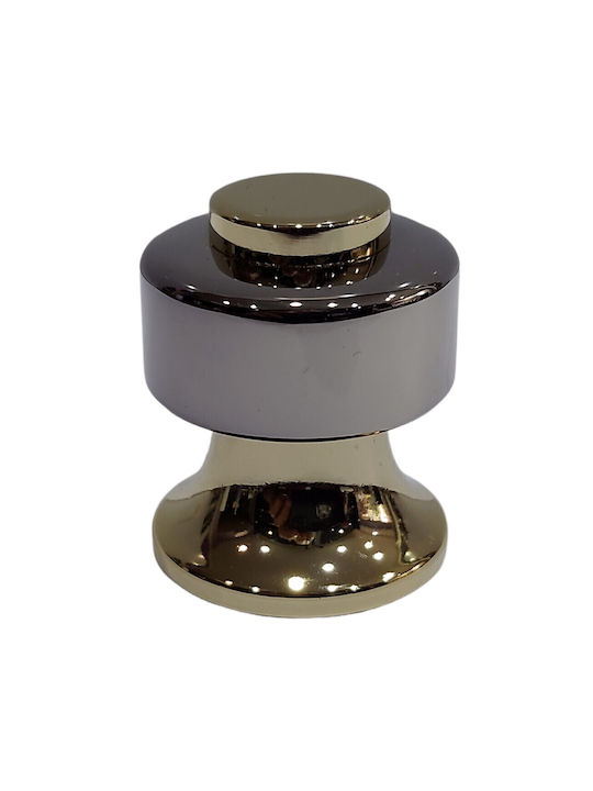 Eurofer Knob Furniture made of Metallic BLACK-GOLD-GLOSSY 25mm (Center Distance 25mm) 11375-000-BRZ2 1pcs