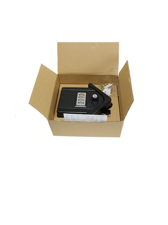 Metallic Combination Key Holder with Lock 13.5x15cm