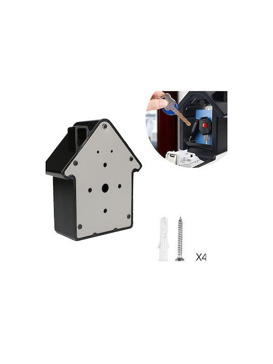 Metallic Combination Key Holder with Lock 13.5x15cm