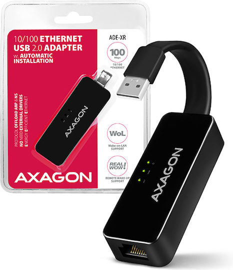 Axagon ADE-XR Adaptor Rețea USB cu Conexiune Cablată Ethernet