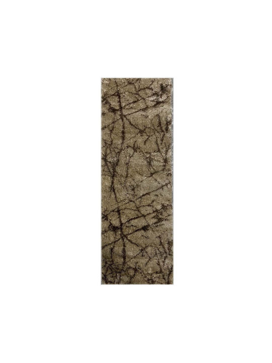 Jasmine Js 597 Shaggy Bedroom Rugs Set Camel Brown 3pcs