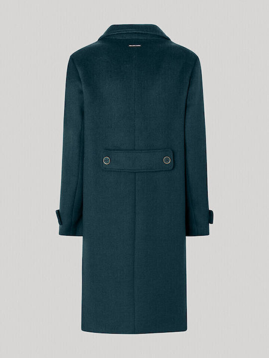 Nica Women's Green Coat with Buttons