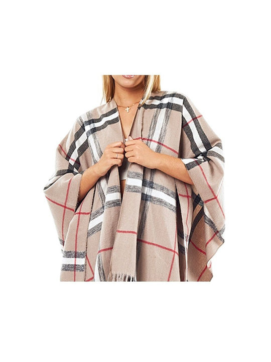 Verde Beige Damen Poncho