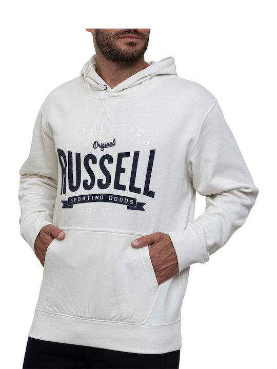 Russell Athletic Herren Sweatshirt mit Kapuze Weiß