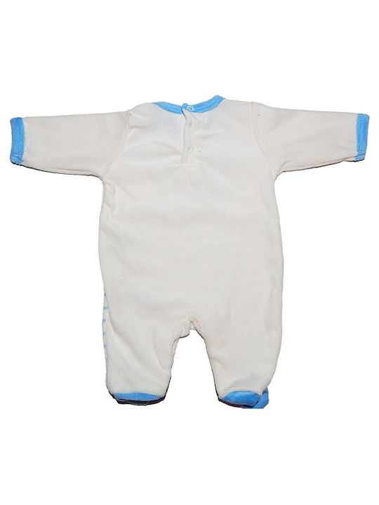 Disney Mickey Mouse Baby-Body-Set Langärmliges Samt Weiß