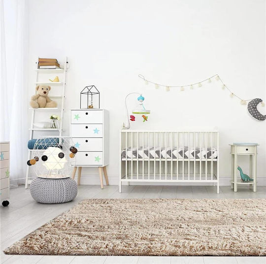 My Home Luxury Rutschfest Teppich Rechteckig Zottelig Pelzige Beige