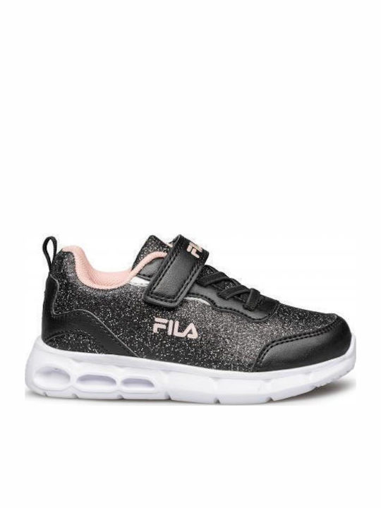 Memory Flash Gordon Kids Sneakers with Scratch & Lights Black