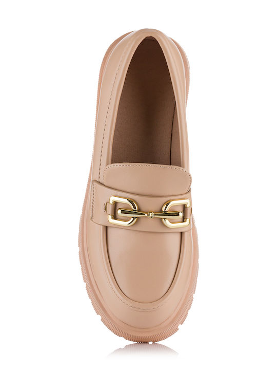 Γυναικεία Loafers σε Μπεζ Χρώμα
