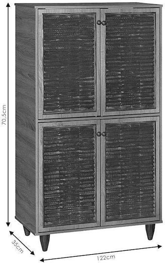 Дървен Обувна рафт Ronan 70.5x35x122см