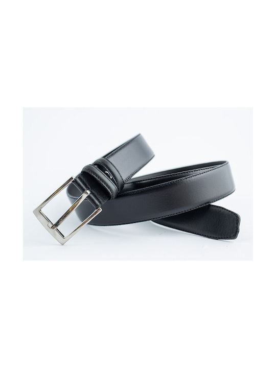 Ageridis Leather Men's Leather Belt Black