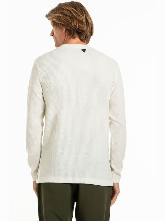 Vittorio Artist Men's Long Sleeve Blouse White