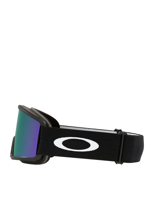 Oakley Target Line L Snow Masca de schi și snowboard Pentru adulți Negru cu Lentilă în culoarea Violet
