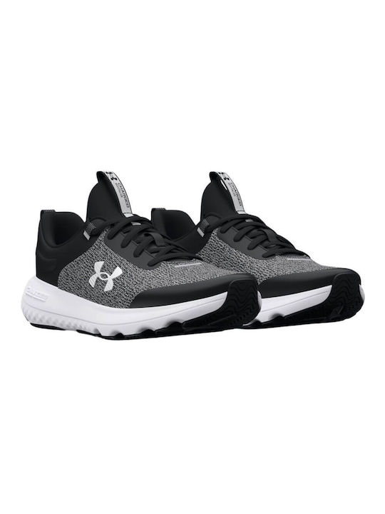 Under Armour Kids Sports Shoes Running with Velcro Black