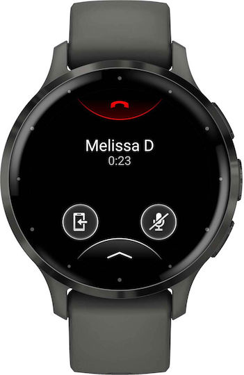 Garmin Venu 3S Stainless Steel 41mm Waterproof Smartwatch with Heart Rate Monitor (Slate Stainless Steel Bezel with Pebble Gray Case and Silicone Band)