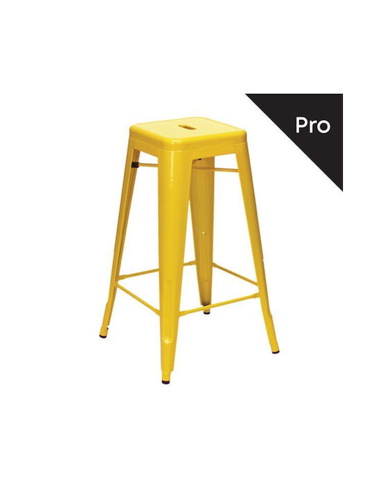 Metallic Garden Stool for Bar Outdoor Relix Yellow 42x42x76cm E5190,9W