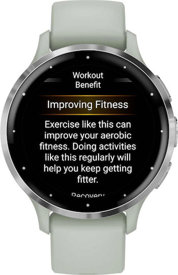Garmin Venu 3S Stainless Steel 41mm Waterproof Smartwatch with Heart Rate Monitor (Silver Stainless Steel Bezel with Sage Gray Case and Silicone Band)