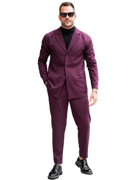 Men's Suit Jacket Burgundy