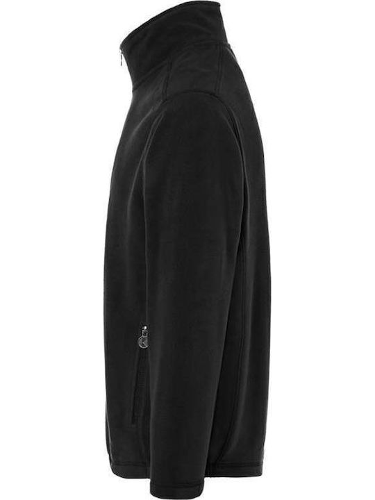 Cardigan Fleece pentru Bărbați Neagră