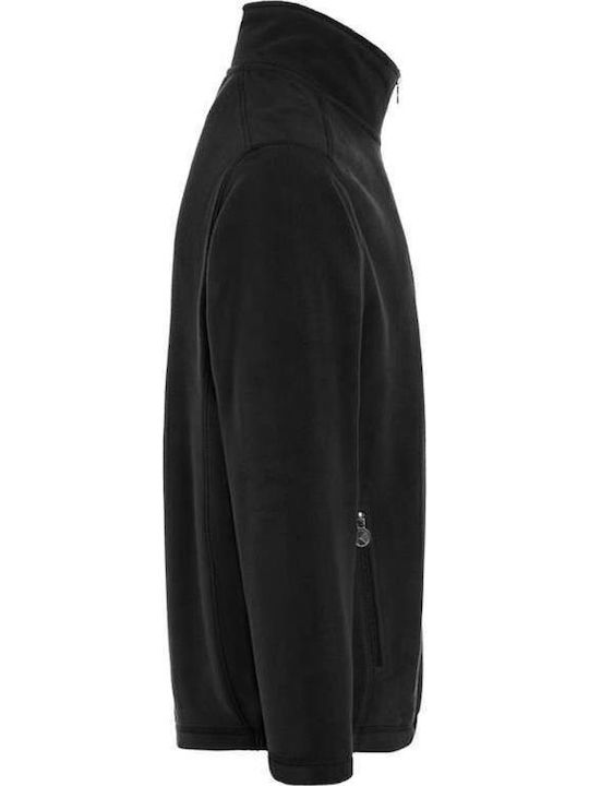 Cardigan Fleece pentru Bărbați Neagră