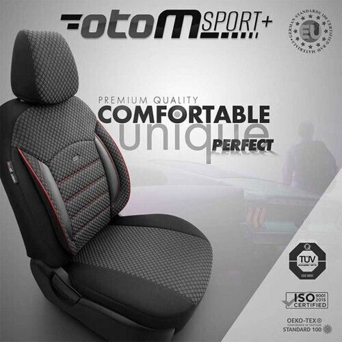 Otom Car Cover Set 11pcs Cotton Black