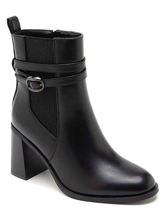 Keep Fred Women's Medium Heel Chelsea Boots Black