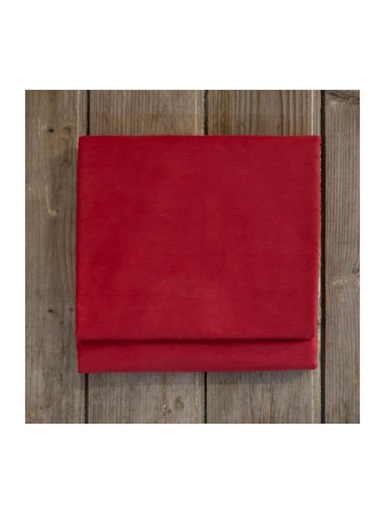 Nima Sheet King Size with Elastic 185x205+35cm. Superior Red