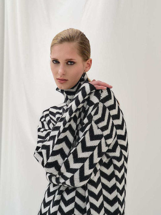 Mini Kleid Rollkragen Weiß
