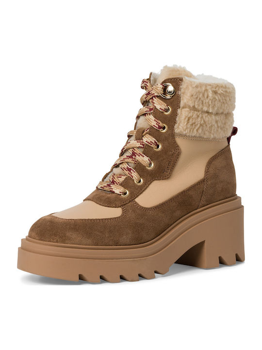 Leder Stiefeletten Damen Braun