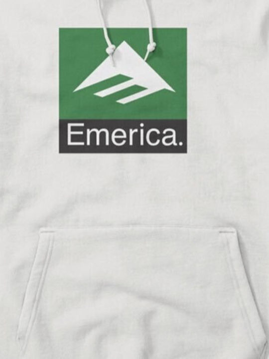 Emerica Men's Sweatshirt with Hood White