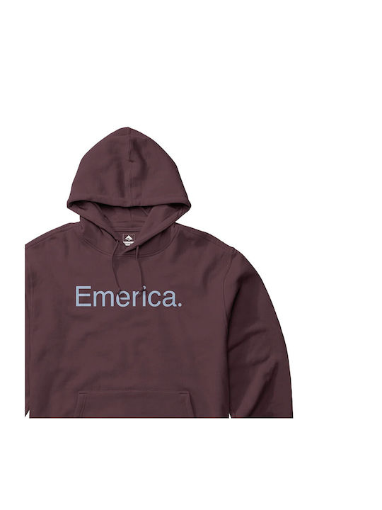 Emerica Men's Sweatshirt with Hood Burgundy