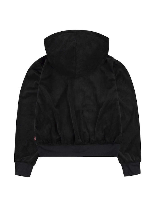 Levi's Girls Sweatshirt with Zipper Black