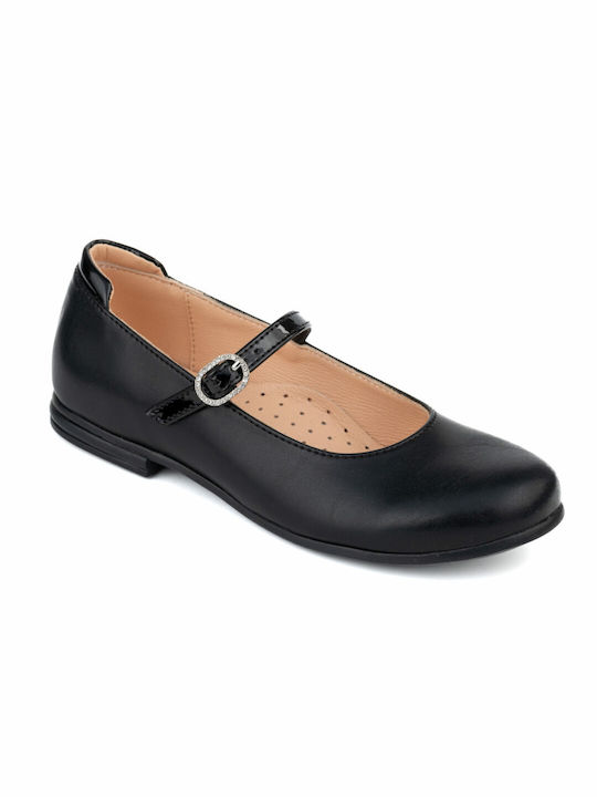 Bonito Kids Anatomic Leather Ballerinas Black