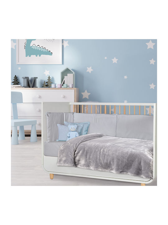 Das Home Decke Kinderbett Samt Gray 110x150cm