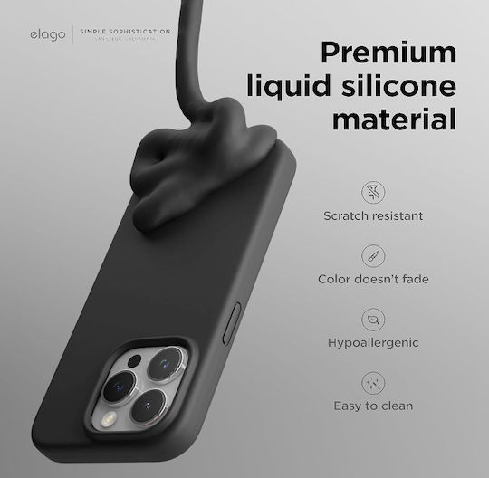 Elago Liquid Задна корица Силикон Черно (iPhone 15 Pro Max - iPhone 15 Про Макс)